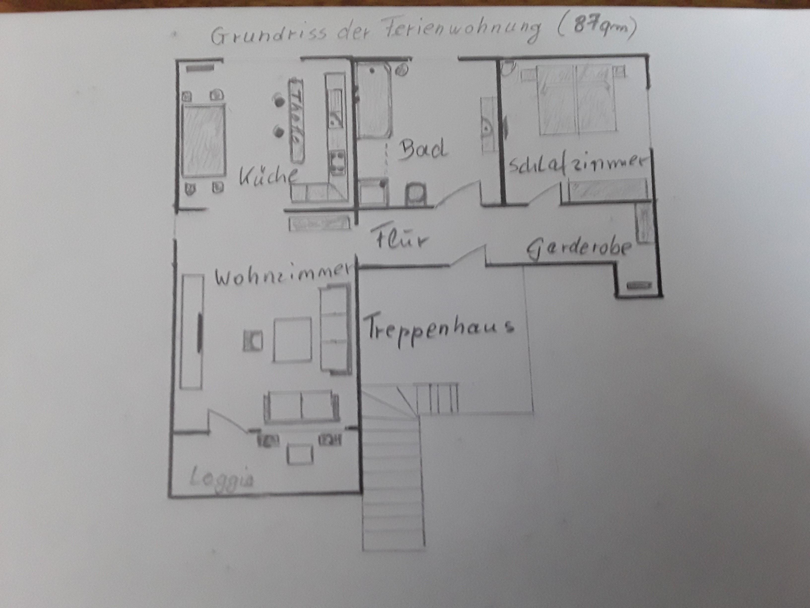 Foto: Grundriss FeWo Traumpfadblick